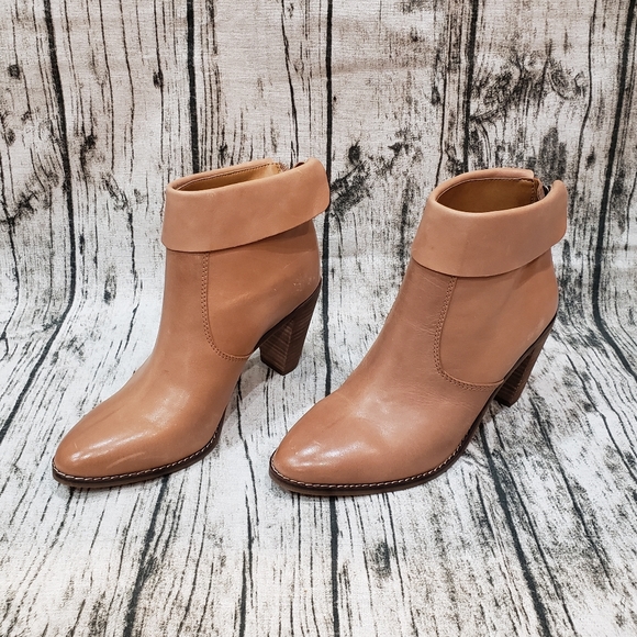 Stylish Lucky Brand Natural Leather Booties - Picture 8 of 10